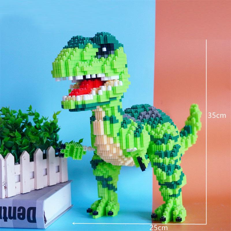 

New DIY Kids Toys Cartoon Mini Dinosaur Bearbrick Model Assembled Small Building Block Micro Bricks Christmas Birthday Gift