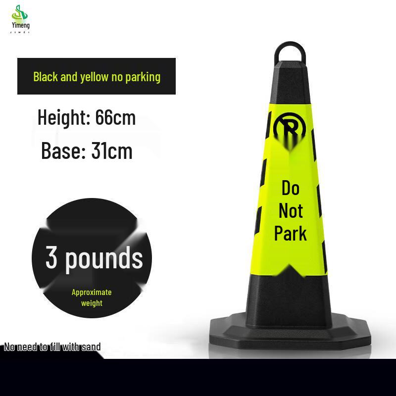 Jimei Rubber Reflective Traffic Cones - 3 Pack