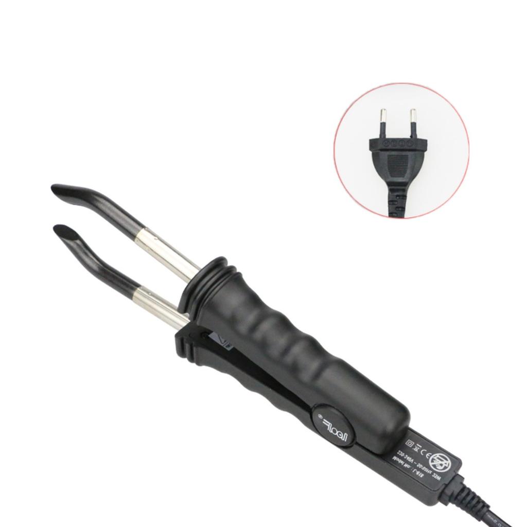 Żelazko do przedłużania włosów ze stałą temperaturą, łączenie keratynowe, zgrzewarka termiczna, narzędzia do stylizacji i pielęgnacji włosów, kolor różowy i czarny