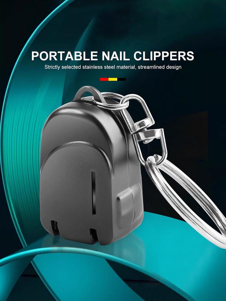 Compact Folding Nail Clippers Keychain - Single Pack Household Mini Set