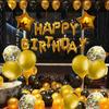 25 Pcs Birthday Party Decorations Happy Birthday Balloon Banner Gold Foil Birthday Party Decorations, Christmas