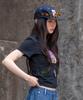 RuNaKi'Hu' Wxt076 Kinoko House Applique T-Shirt (Black)