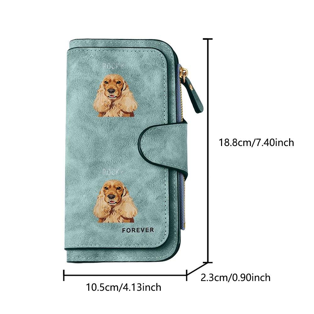 Cocker Spaniel ROCKY long zipper wallet large capacity card holder unisex clutch bag stylish zippered coin purse suitable for daily use perfect gift