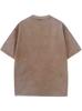 Washed, Retro Rose Printed T-Shirt, High-Quality Printed Cotton Retro Fashion T-Shirt, Suitable for Summer T-Shirt with Certain Thickness,Holiday Gift