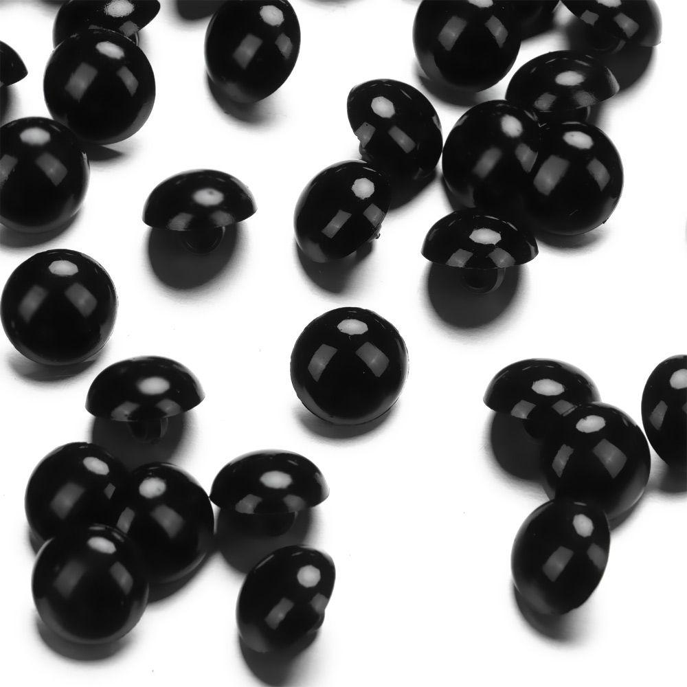 Barn 9-25mm Plastbjørner Nålefilting Dukketilbehør Svarte Sikkerhetsøyne Dyr Marionetter laging