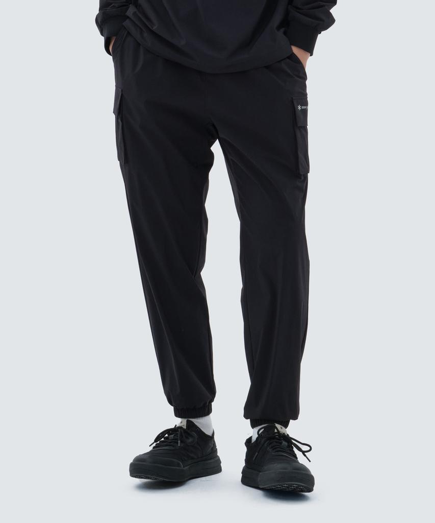 SNOWPEAK APPAREL Thin Tech Woven Cargo Jogger Pants Black (S24Muspt62)