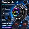 K20 Motorcycle Helmet Headset Bluetooth 6.0 Stereo Intercom Wireless Interphone Music Sharing Adapter for Third-party Intercoms