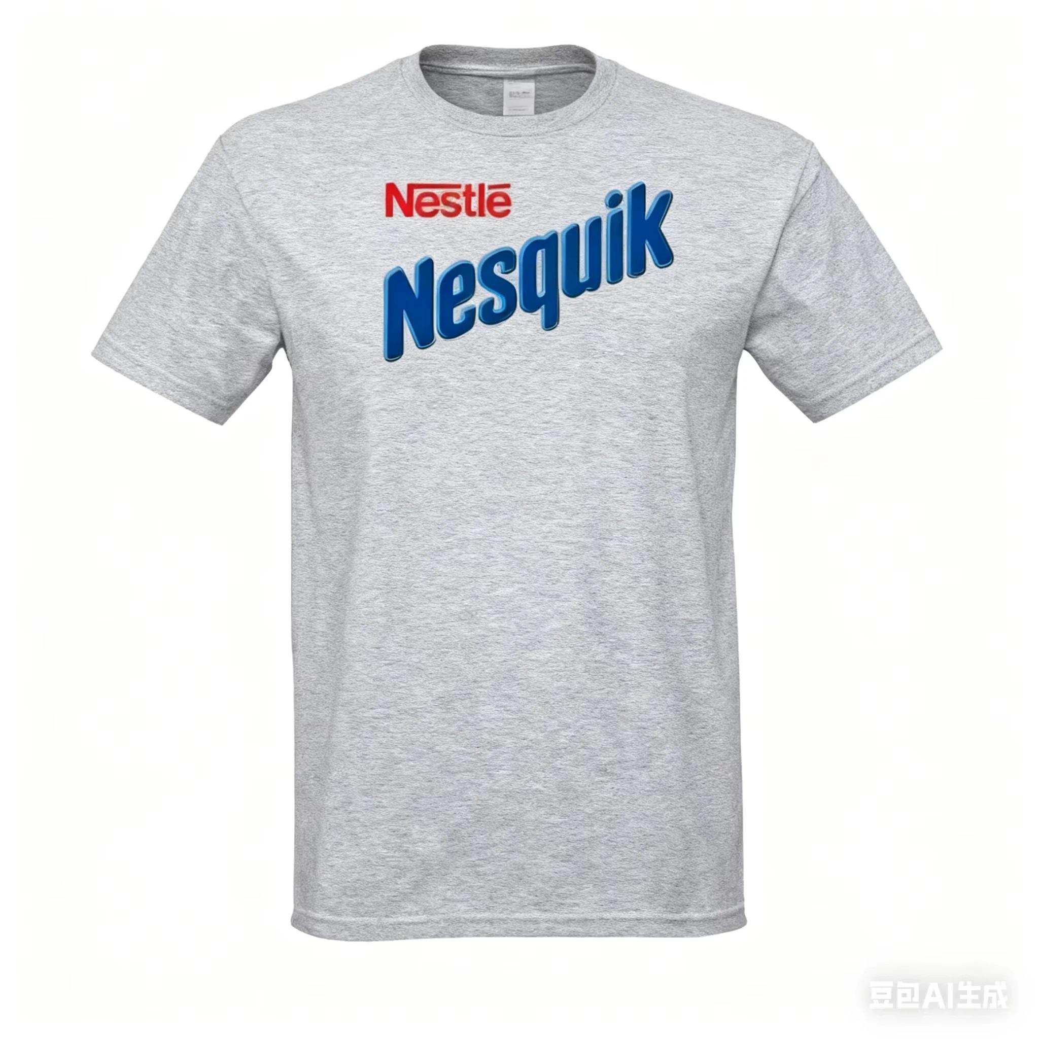 

2026 Літній Гарячий Розпродаж Модний Принтований Футболка Nesquik Шоколадне Молоко Футболка Високоякісний Розкішний Вінтажний Чоловічий та Жіночий Дитячий Топ Оверсайз Одяг XXXL бежевий