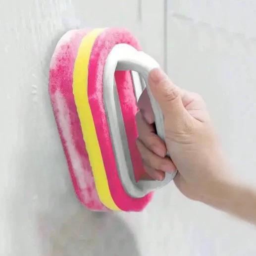 Burete de curățare pentru baie cu mâner, fără zgârieturi, reutilizabil, folosit pe scară largă, pentru îndepărtarea reziduurilor de burete pentru frecat
