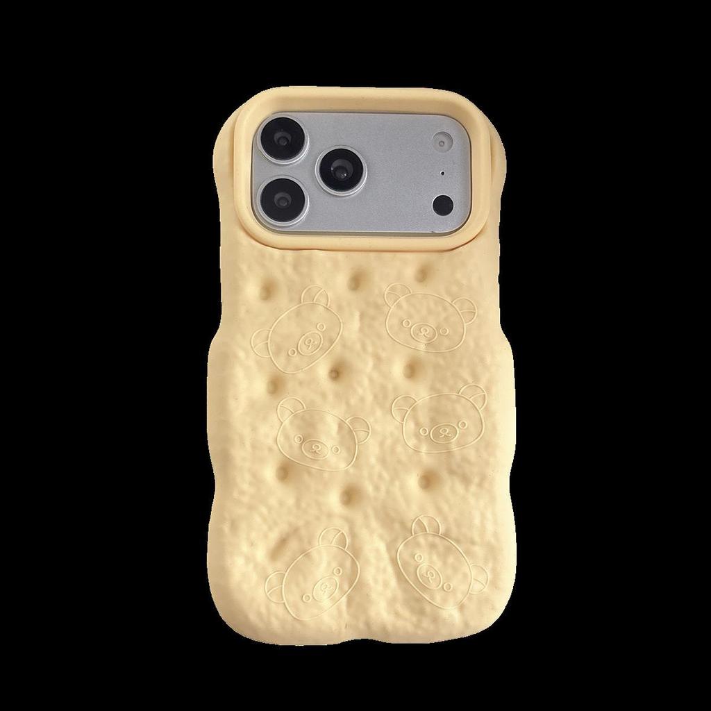 Cartoon Embossed Bread Bear Head Phone Case for iPhone 14/13/12/PRO Max