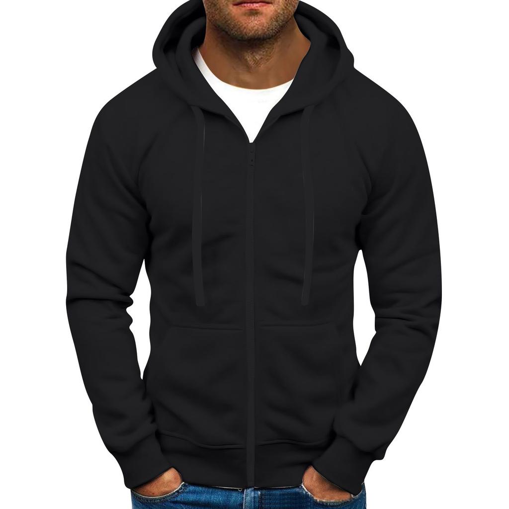 Men Full Zip Up Sweatshirts Long Sleeve  Pullover Tops Casual  And Tall Jackets With Pockets