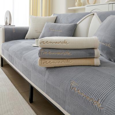 Luxury Soft Sofa Cover for Living Room Non-Slip Solid Thick Sofa Cushion Mat Simple Style Plush Sofa Towel Home Couch Decor