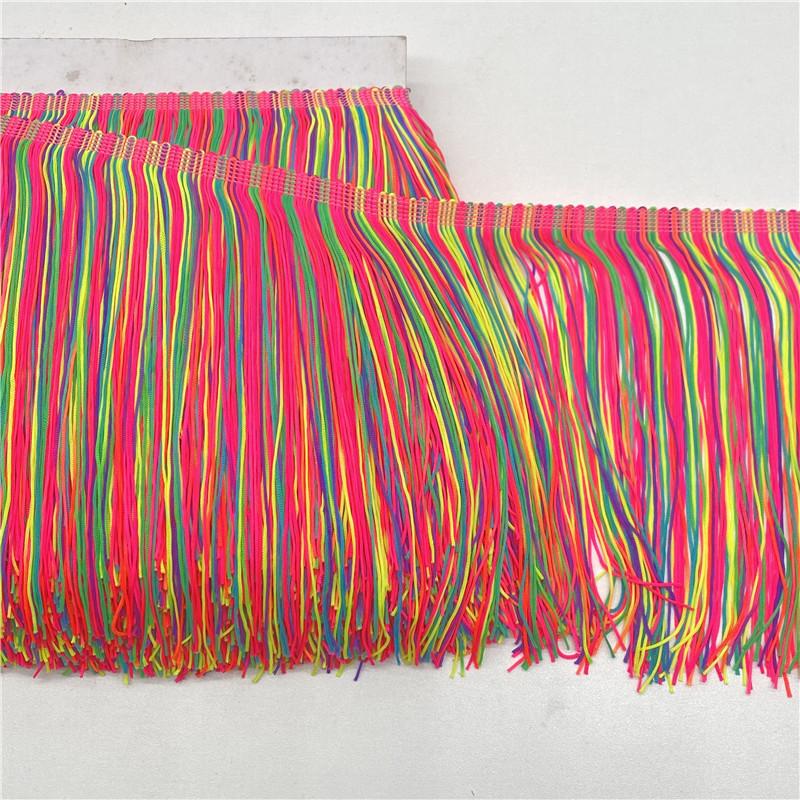 20Cm Wide Fringed Row Beard Lace Double Thread Encrypted Dance Clothing Decorative Accessories Diy Lace Accessories Textile