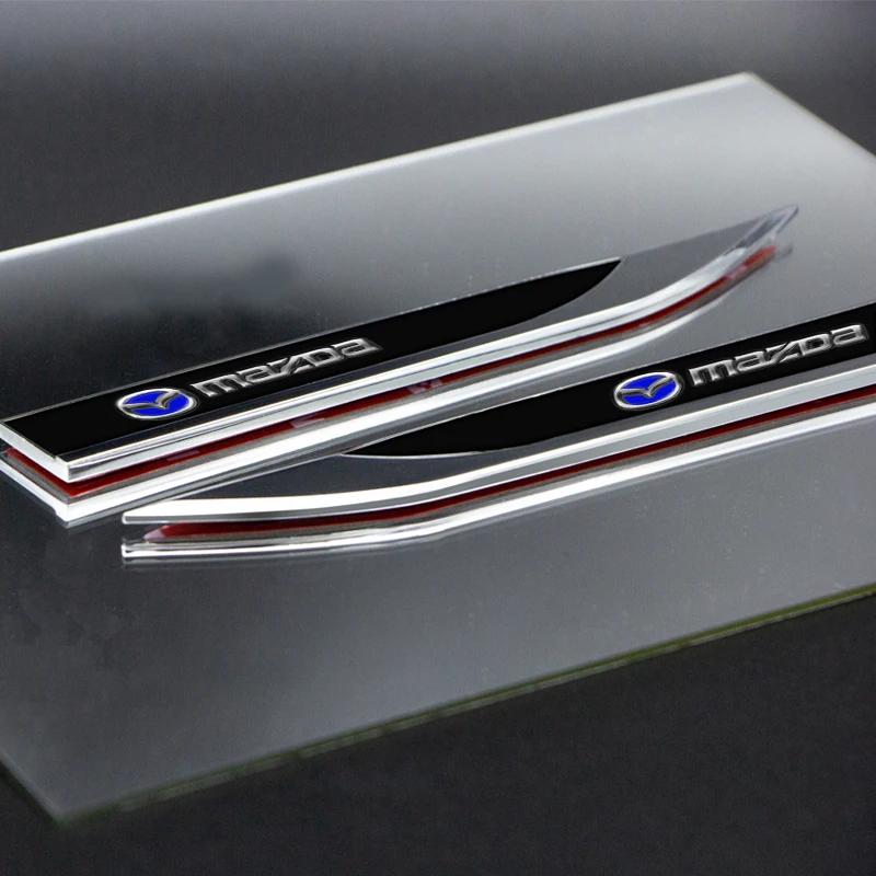 2Pcs Metal Car Sticker Fender Side Blade Badge Decal For Mazda 2 3 6 Atenza Axela Demio CX5 CX-3 CX7 CX-9 2018 2019 Car Goods