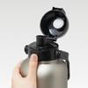 Skater Direct Drinking Stainless Steel Water Bottle with Handle 2L Large Capacity One Push Type Silver 2000ml Double Vacuum Thermos STD20H-A