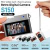 1080P Retro Digital Camera Pocket Video Recorder with 0.96-inch IPS Color Screen LED Flash Light Mini Camera for Photography