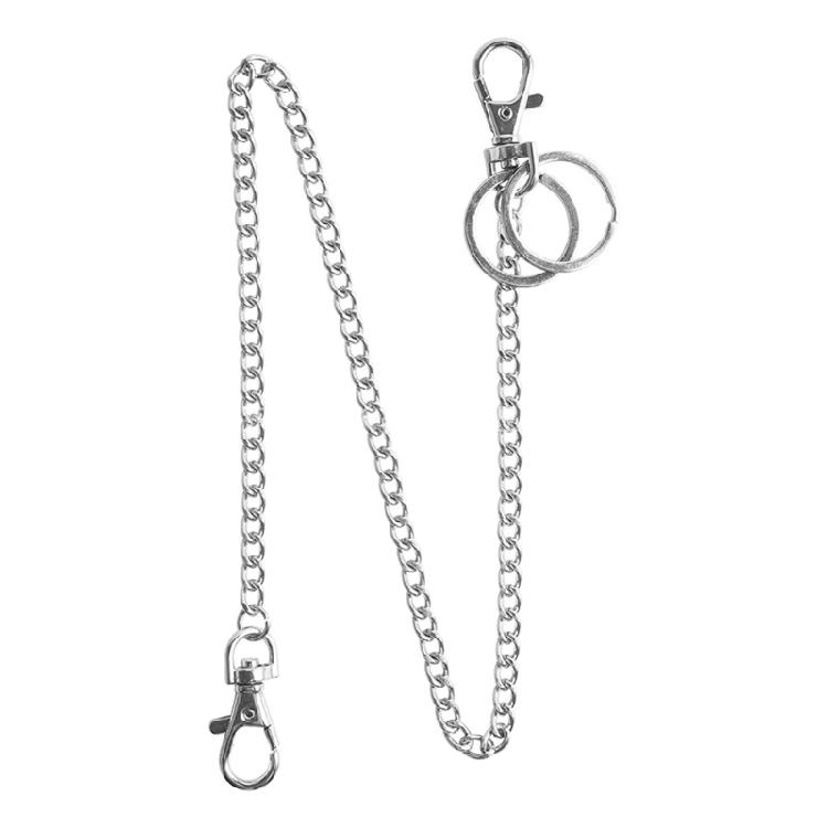 Jeans Chain with Lobster Clasps for Men Women Wallets Keys Silver Belt Chains