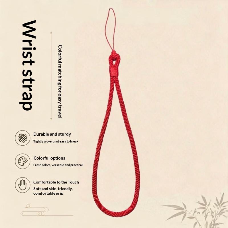 Mobile Phone Lanyard Short Wrist Rope Reinforced Color Matching Hand-Woven Pendant Female Male Accessories Anti-Loss Lanyard.