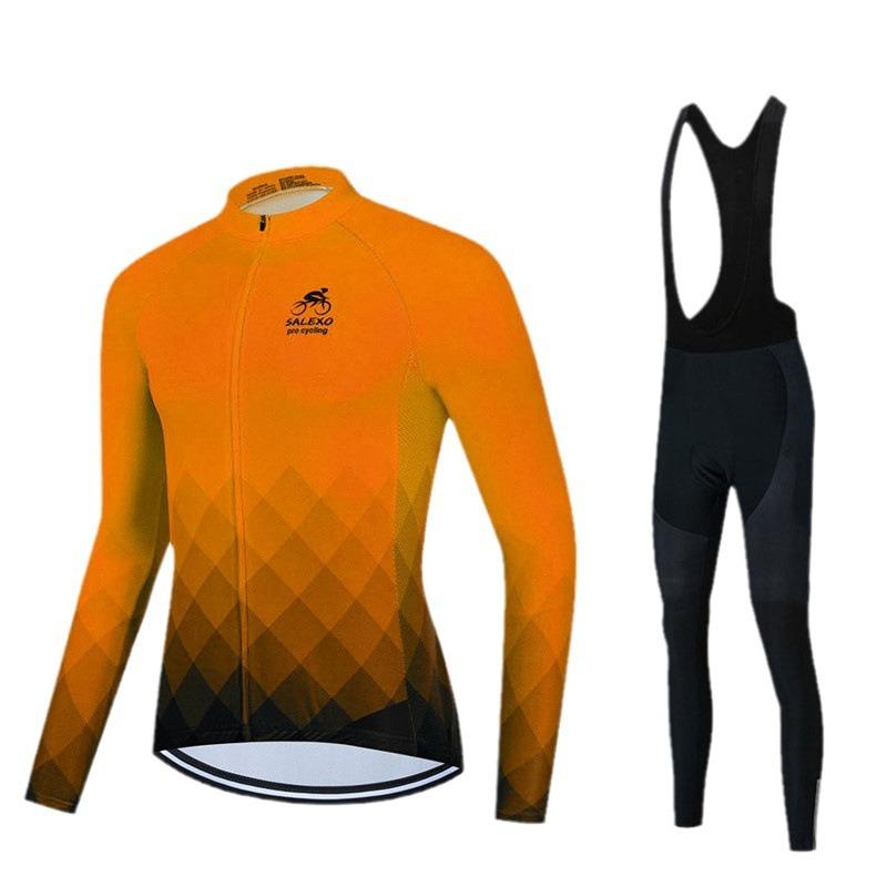 Cycling Suit Long Sleeve Cycling Suit Men's Tour De France Fleece Winter Cycling Suit 2026 Winter Fleece Warm Cycling Suit Set