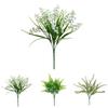 Faux Plant Wall Decor With Silk Grass Bundles For Indoor Home Decoration