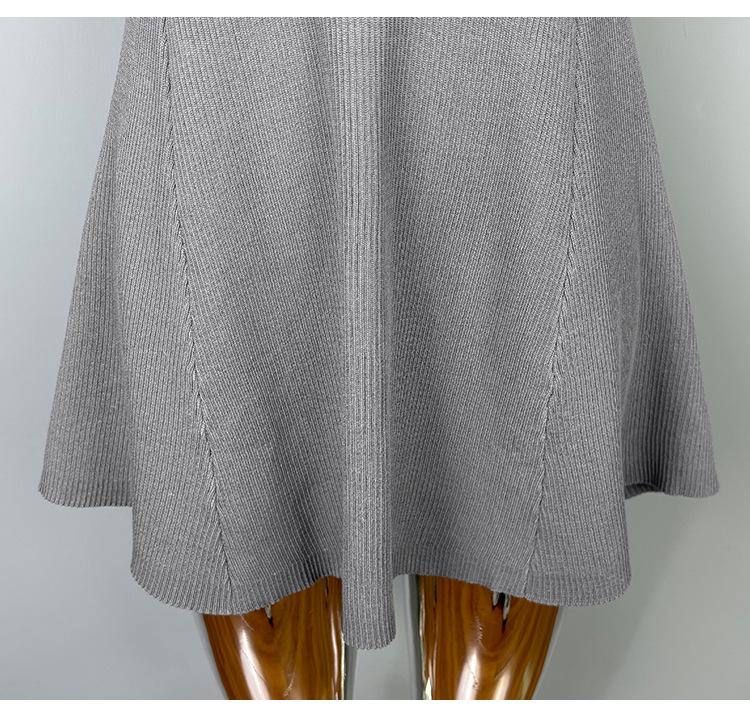 Korean Dongdaemun High Neck Sleeveless Knit Dress - Women's Slim Fit Sexy Short Skirt