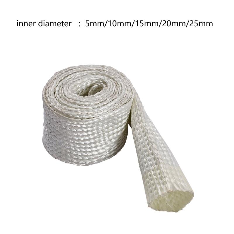 Exhaust Pipe Glass Fiber Hose Insulation Wrap 1m Length Heat Wrap Insulation Sleeve Wear Resistant Easy Installation