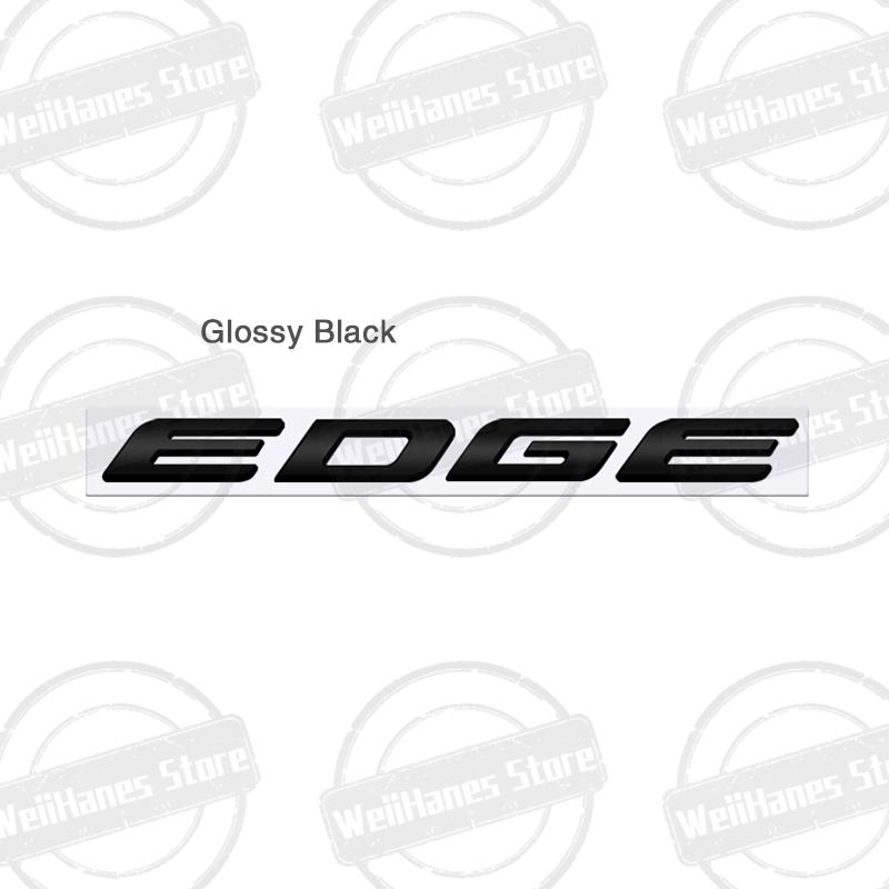 Metal 3D For Ford Fiesta Edge Badge Letter Logo Car Rear Trunk Body Sticker Emblem Glossy Black Accessories
