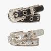 Y2k Punk Leather Belt For Women With Alloy Buckle And Rhinestone Details For Street Style Fashion