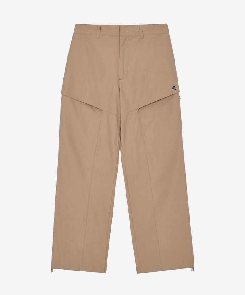 Kallapataleu Cn Wide Ankle Zipped Cargo Pants - Beige