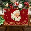 Linen Christmas Placemats Santa Claus Elk Table Mats Christmas Decorations for Home 2025 Xmas Navidad Noel New Year Table Decor