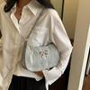 Crossborder Style Pu Mini Crescent Bag With Zipper Closure For Casual Travel