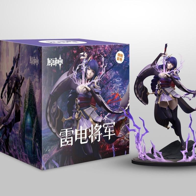 Op Voorraad De God Van Onweer Rond Raiden Shogun Anime Genshin Impact Onweer Spel Model Decoratie Raiden Geen Inazuma Tono gray