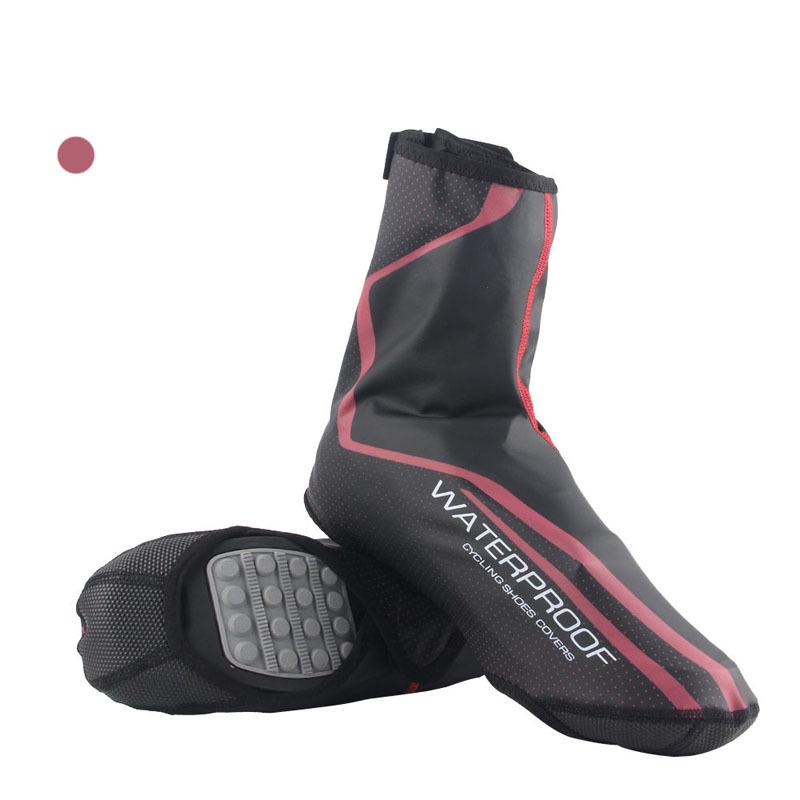 Windproof Waterproof Winter Cycling Shoe Covers - Warm PU Fabric