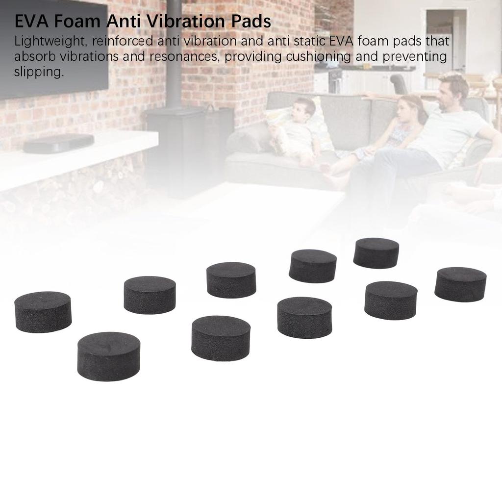 50pcs 0.79x0.39in Speaker Isolation Pads Anti Vibration Speaker EVA Foam Pads Feet with Self Adhesive for Soundbar CD