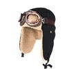 Retro pilot hat men's and women's winter ear protection warm hat outdoor glasses locomotive thickened cotton hat
