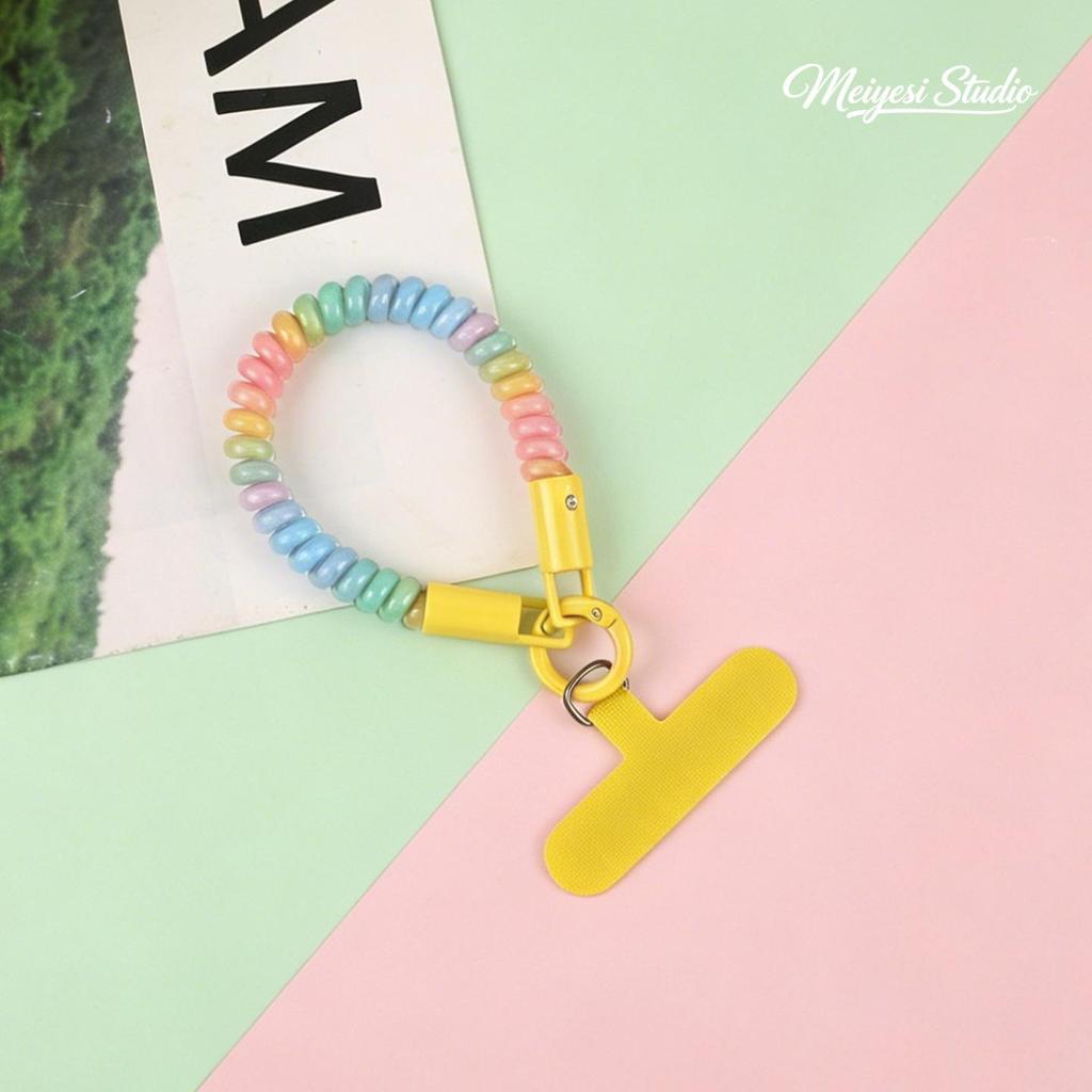 Spring Style Retractable Elastic Keychain & Phone Strap