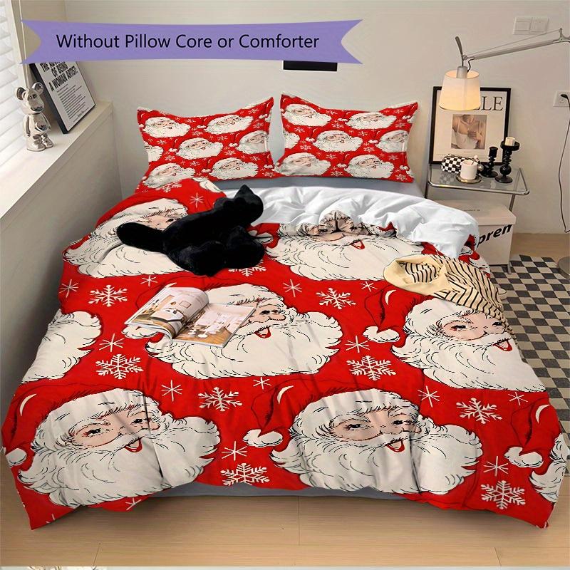 3pcs Christmas Wrapping Paper Bedding Set, Breathable and Soft, Suitable for All Seasons, Ideal for Home Use, Suitable for Bedroom Decor Yy250821193
