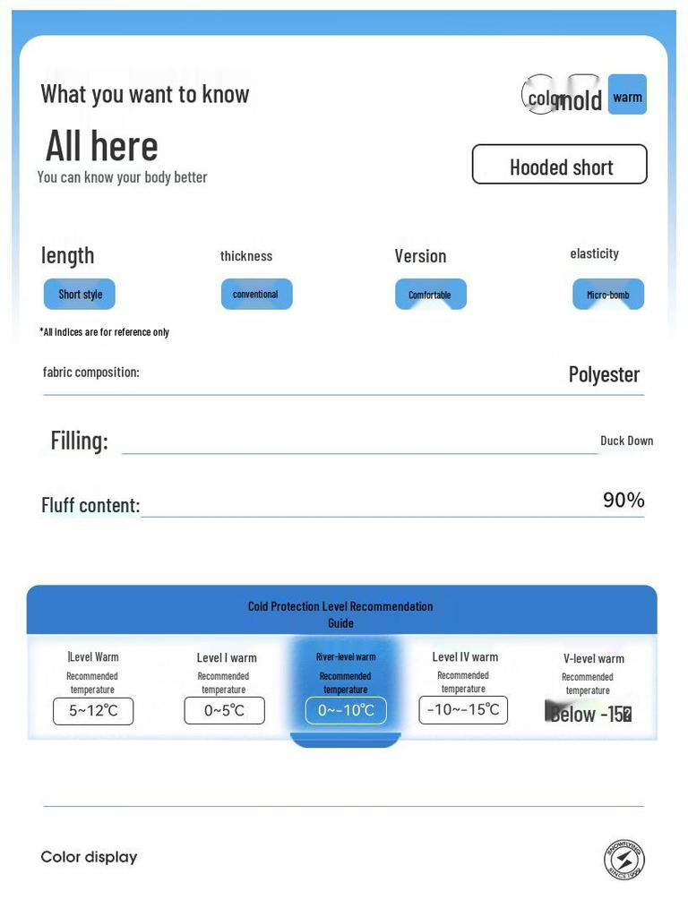 XueZhongFei Women's Hooded Short Winter Down Jacket