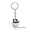 Adorable Eggshell Cartoon Cat Resin Pendants Keychain For Gifts Children