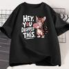 Hey You Dropped This Tshirt Cat Lover Tee Funny Brain Cat T Shirt Adult Humor Printed Short Sleeve Tshirt Women Clothing Tops
