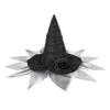 Rose Flower Witch Caps for Adult Wizard Hat Halloween Party Headwear Cloche Hat Holiday Headwear Role Playing Stage Hat