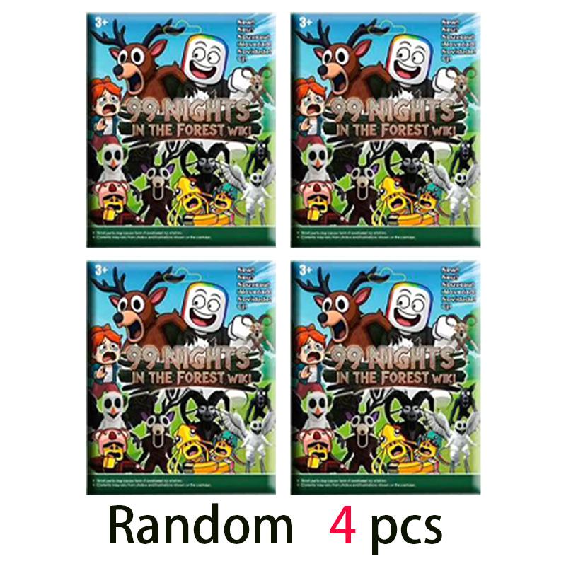 24pcs 99 Nights in The Forest Blind Box Figures Figurine Owl Goat Wolf Deer 99 Nights in The Forest Figurine Plastic Toy Gifts