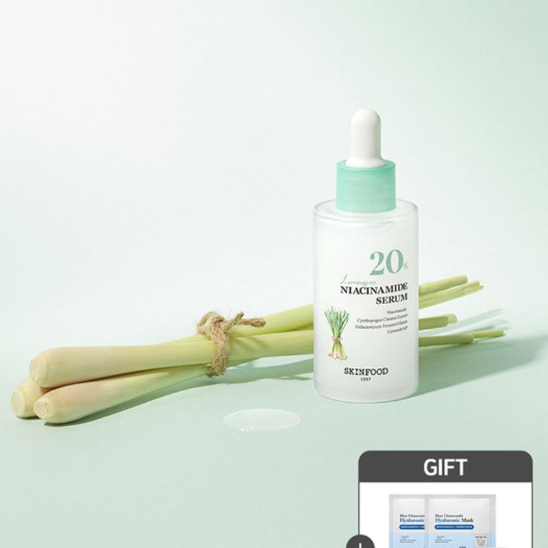 

Lemongrass Niacinamide 20 Serum 50ml (includes 2 hyaluronic acid packs + 15ml moisturizing sunscreen)
