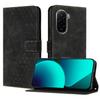 For Xiaomi Poco M7 4G (169mm) Leather Case 7-Shaped Pattern Wallet Stand Shockproof Phone Cover