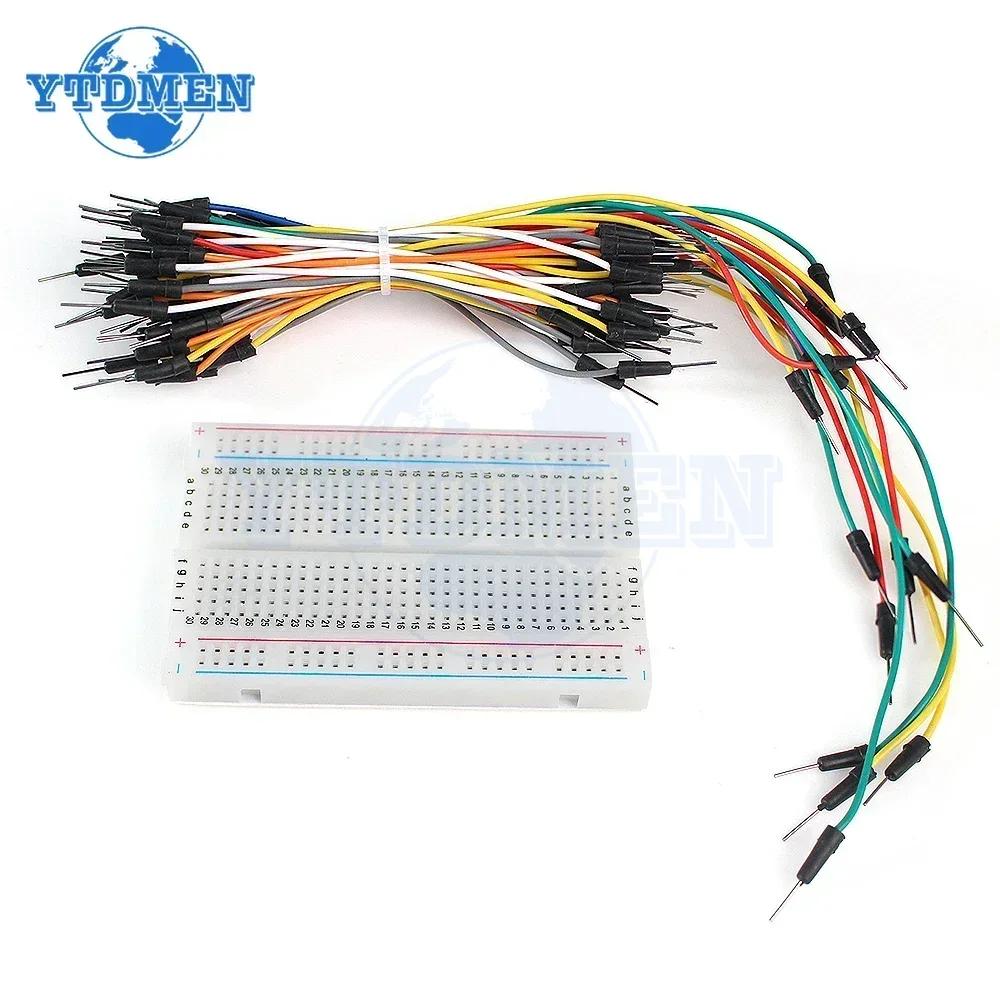 1-5 Sets 400 Tie Point Breadboard Solderless PCB Boards Prototype Universal Mini Bread Board with 65pcs Jumper Wire DIY Kit