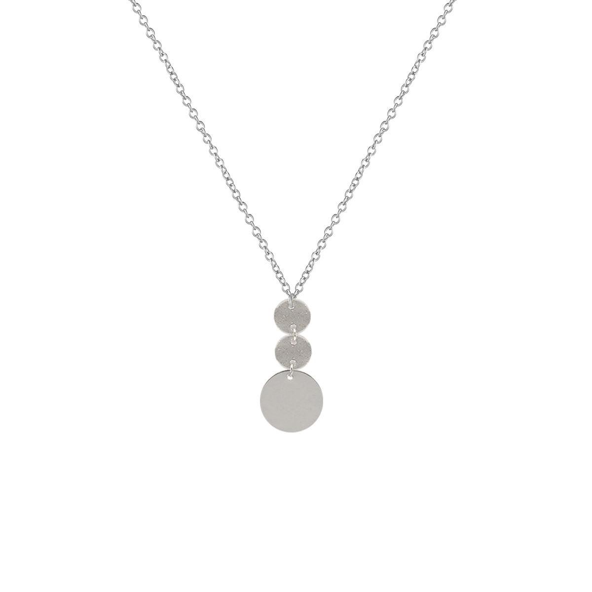 

Europe, America, size round sequin necklace women, personalized creative accessories pendant collarbone chain срібний