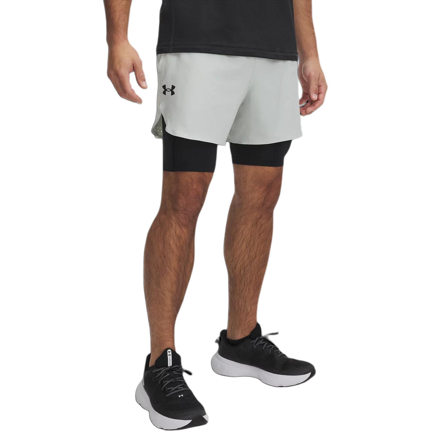 

Under Armour Peak Woven Two-In-One Comfortable Versatile Mid-Rise Sports Shorts Men Shorts Hydrogen-Green 1378604-377