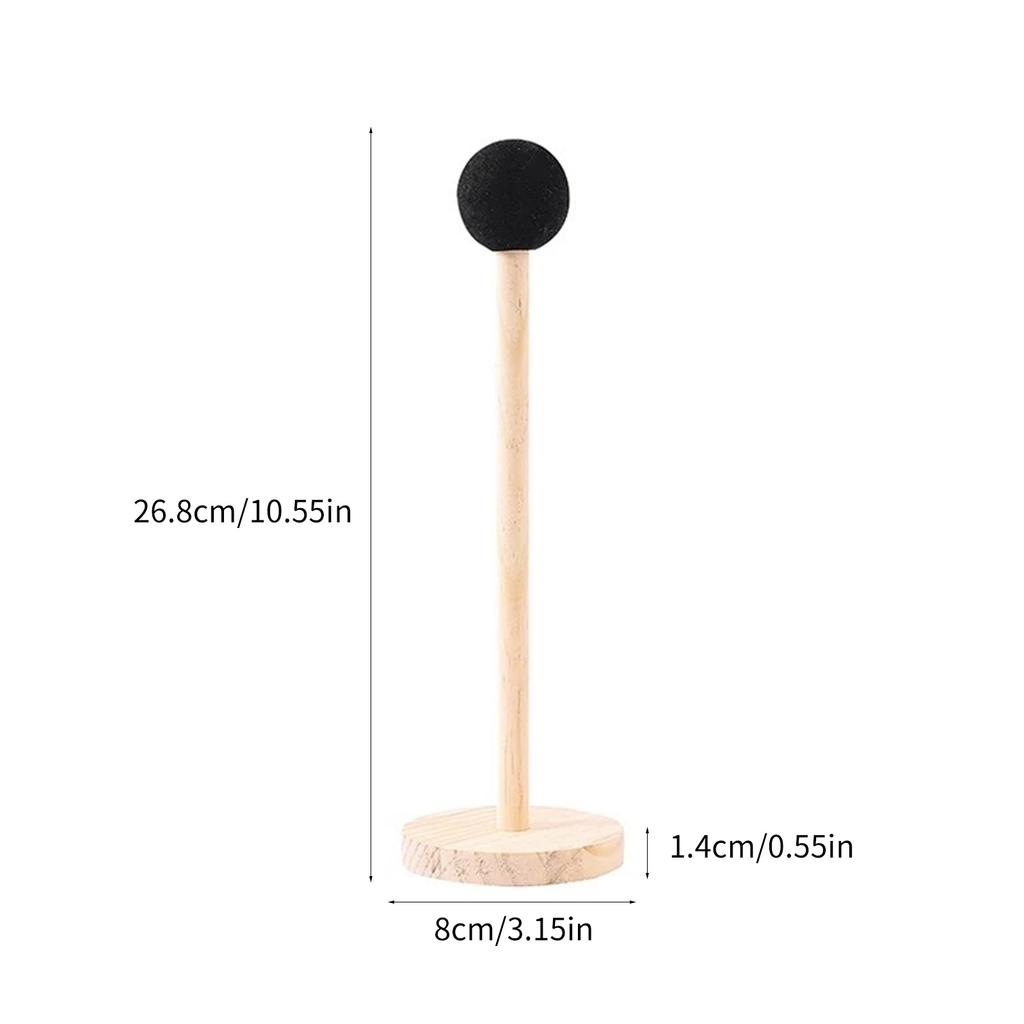 Creative Wood Hair Tie Holder Organizer Hair Accessories Storage Shelf with Sturdy Base Kids Safe Display Rack for Hair