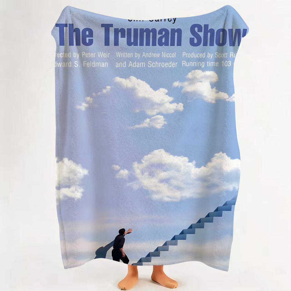 Movie T The T Truman S Show Throw Flannel Throw Blanket Suitable for Sofa Living Room Bedroom