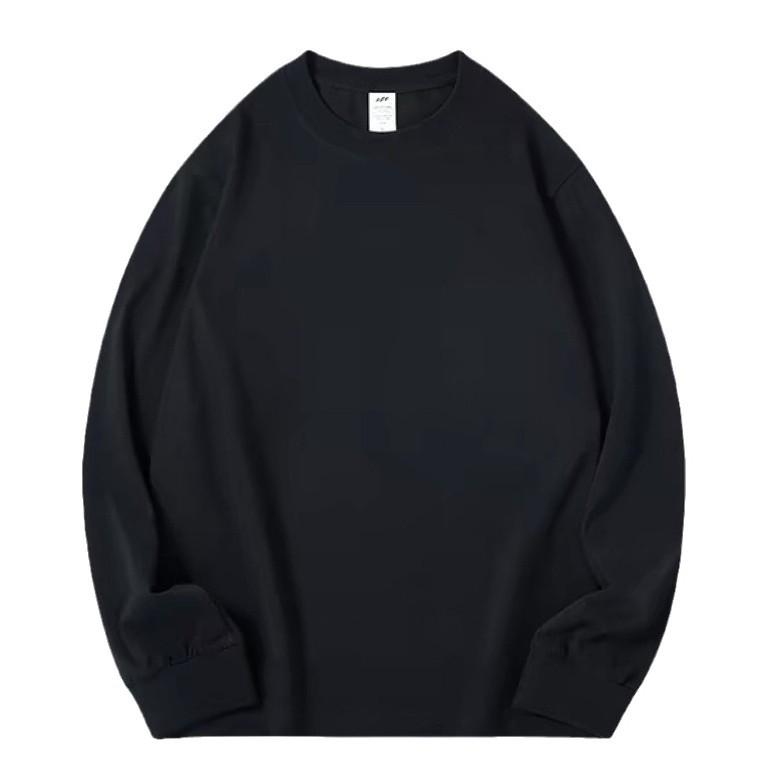 Heavyweight 320g Ribbed Crew Neck Long Sleeve Unisex Base Layer Sweatshirt